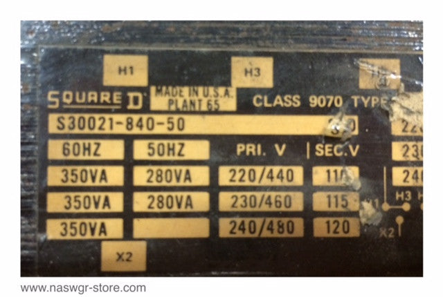 S30021-840-50 ~ Square D S30021-840-50 Transformer