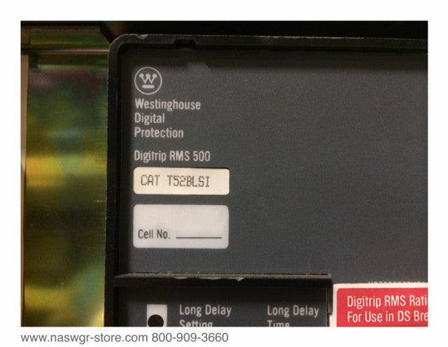 T52BLSI Digitrip RMS 500 Westinghouse Trip Unit