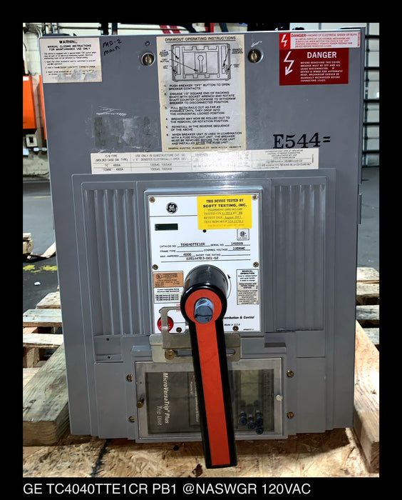 GE PowerBreak TC4040TTE1CR Circuit Breaker - 4000 Amp