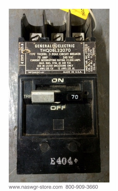General Electric THQDBL32070 Molded Case Circuit Breaker - 70 Amp