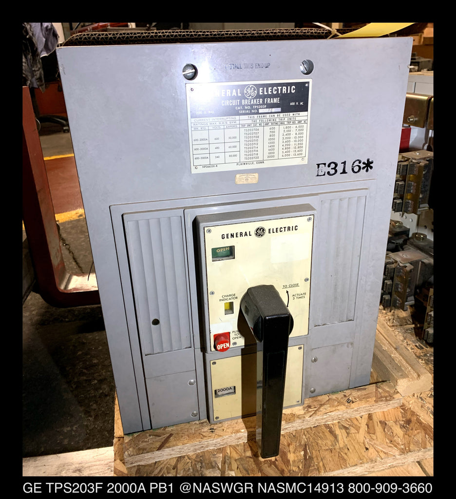 GE PowerBreak TPS203F Circuit Breaker (M/O,B/I) - 2000 Amp
