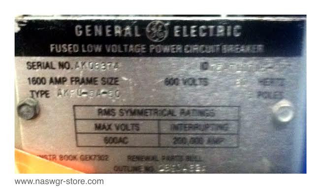 General Electric ARK-5A-50 Circuit Breaker (M/O,D/O) - 1600 Amp