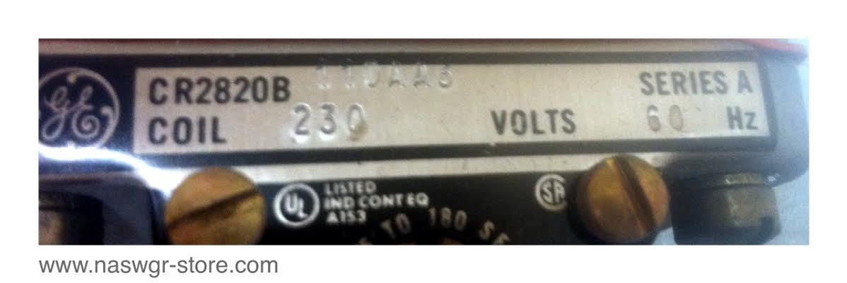 CR2820B ~ GE CR2820B Time Delay Relay ~ CR2820B110AA5 230 Volts