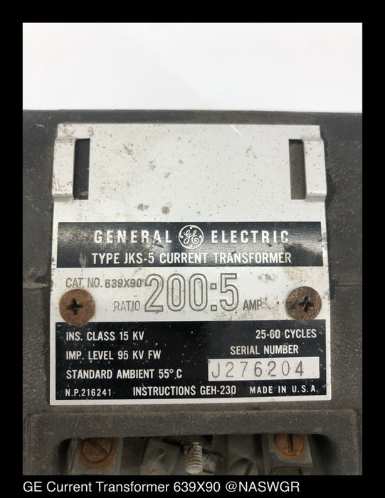 639X90 - General Electric - JCS5-5 Current Transformer