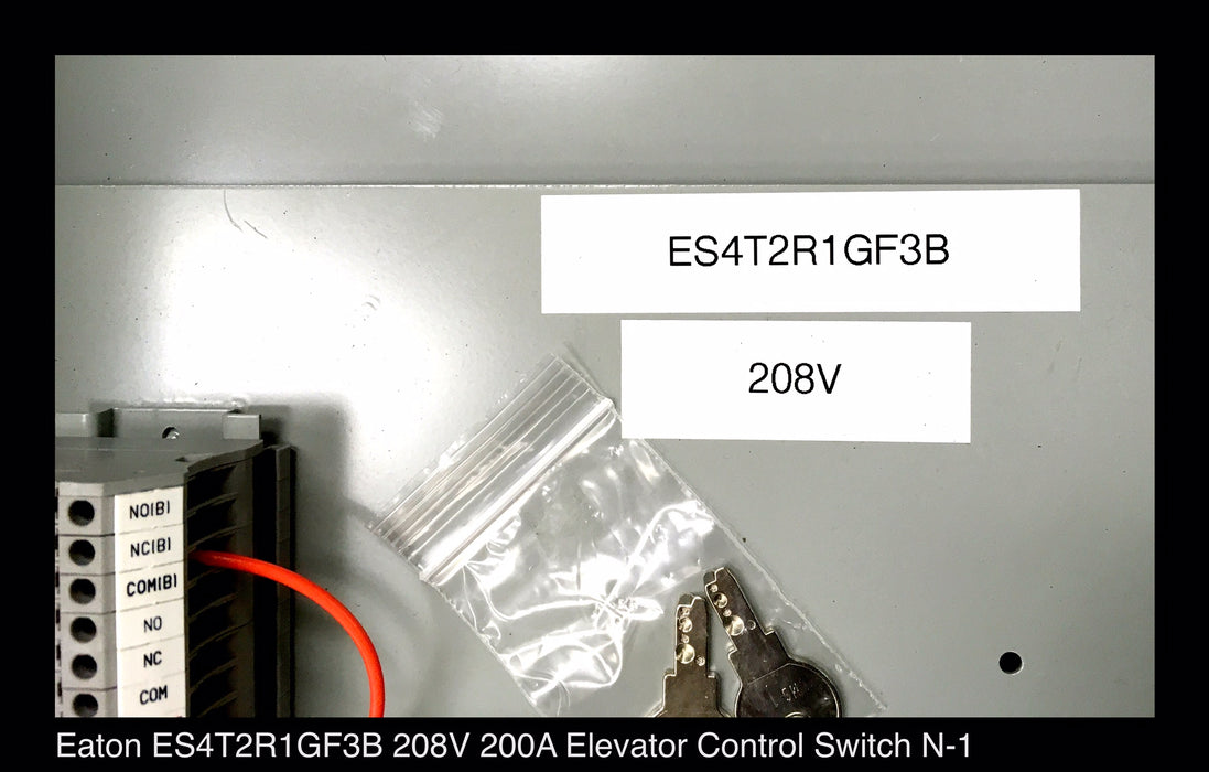 Eaton ES4T2R1GF3B Elevator Control Switch - 200A/208v/N1 - Unused