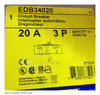 Square D EDB34020 Molded Case Circuit Breaker - 20 Amp - Unused