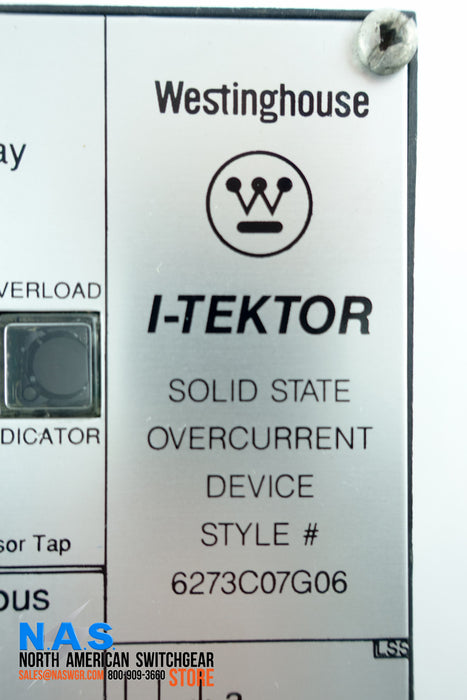 Westinghouse I-TEKTOR ~ 6273C07G06 Solid State Overcurrent Device
