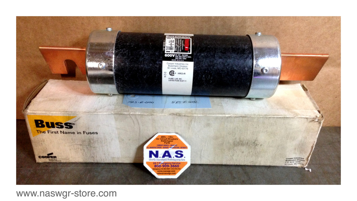 FRS-R-600 , Bussmann Fuse , Class RK5 fuse , 600 amp , Un- Used Surplus , PN: FRS-R-600