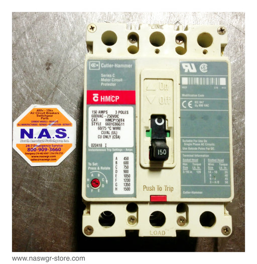 Cutler Hammer HMCP150T4 Motor Circuit Protector - 150 Amp
