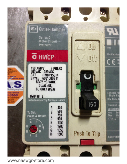 Cutler Hammer HMCP150T4 Motor Circuit Protector - 150 Amp