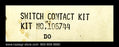 Asco 106744 Contact Kit ~ Unused Surplus