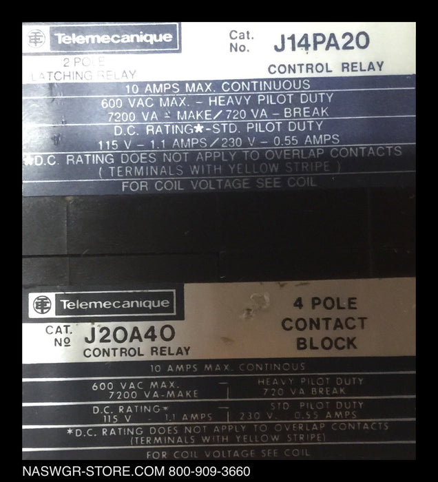 J14PA2O ~ J2OA4O ~ Telemecanique J14PA2O ~ J2OA4O Relay