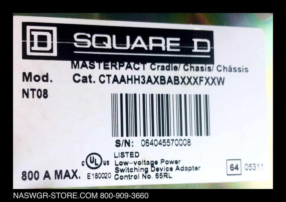 Square D LASB2-D2 Circuit Breaker Retrofill (M/O,D/O) - 800 Amp