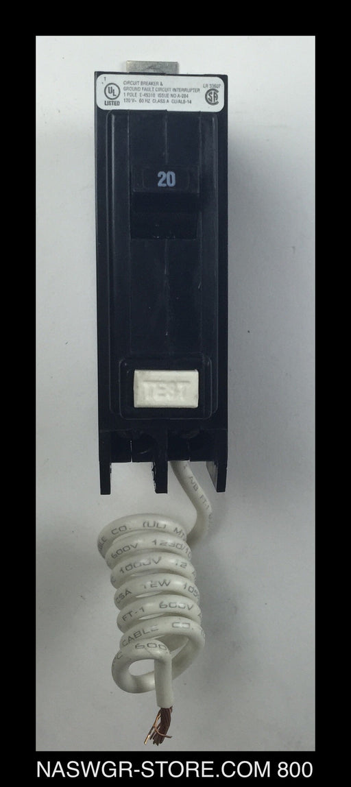 Eaton QBGF1020 Molded Case Circuit Breaker - 20 Amp - Unused Surplus