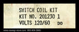 2012301 ~ Asco 2012301 Switch Coil Kit ~ Unused Surplus