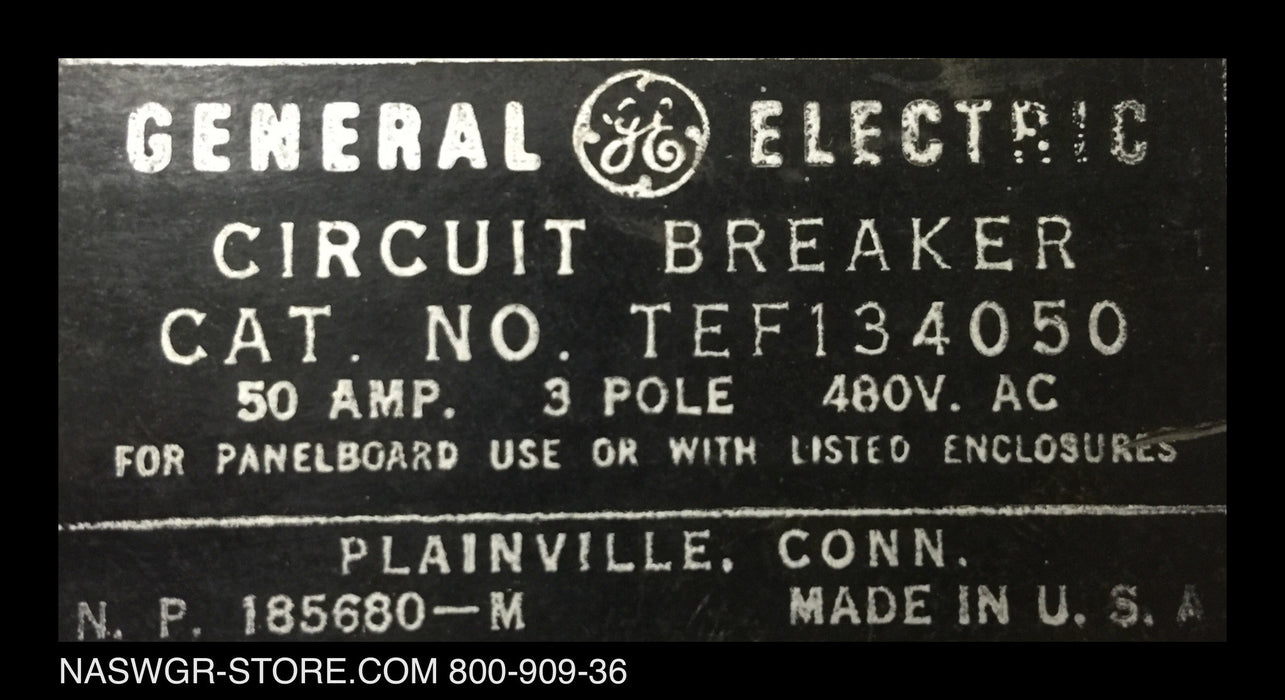 General Electric TEF134050 Molded Case Circuit Breaker - 50 Amp