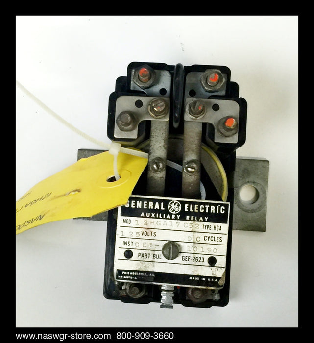 GE 12HGA17C52 Auxiliary Relay