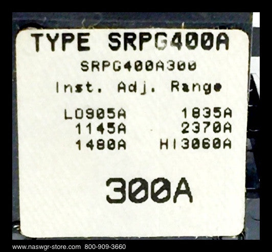 SRPG400A300 ~ GE SRPG400A300 Rating Plug