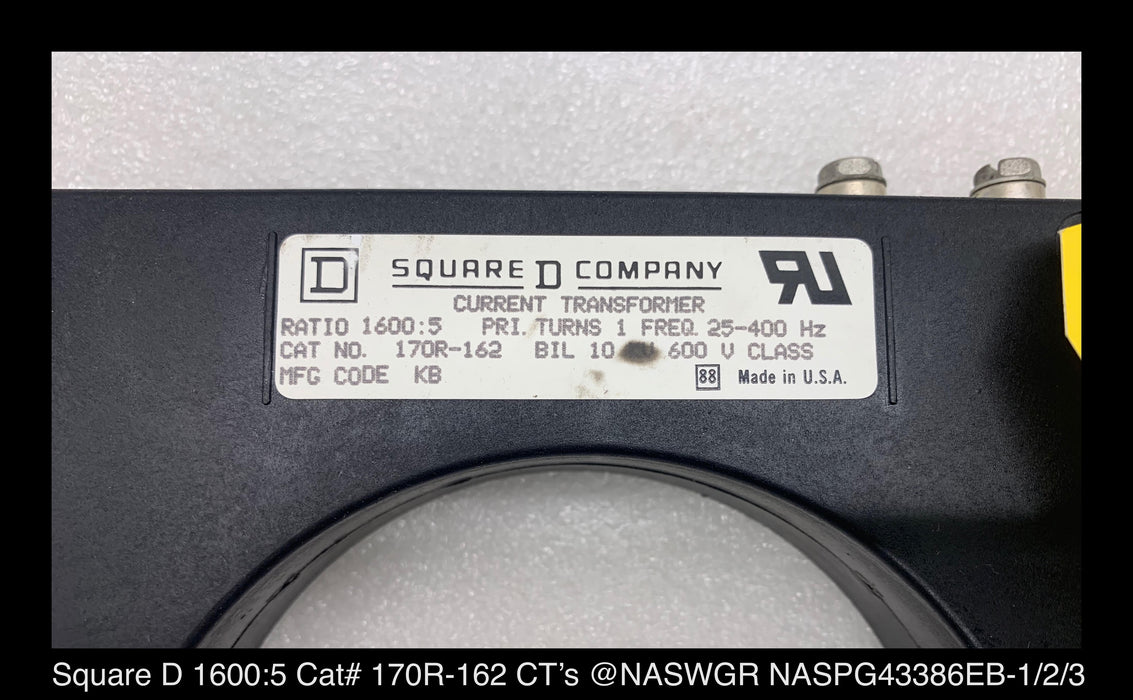 Square D 170R-162 Current Transformer - 1600:5 Amp