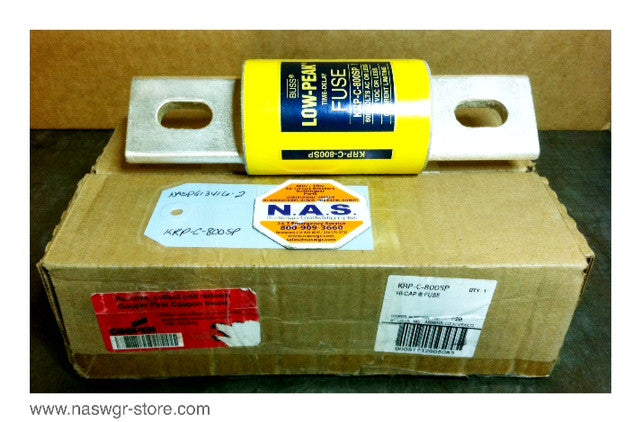 KRP-C-800SP , Cooper Bussmann Inc. Low-Peak Time-Delay Fuse , *Unused Surplus* , 600 volts AC or Less , 300 VDC or Less , PN: KRP-C-800SP