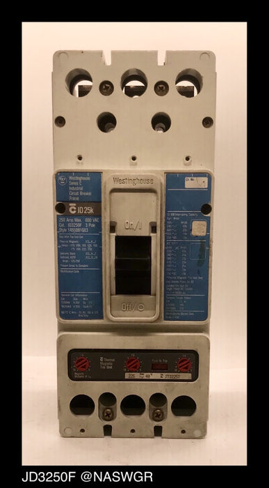 Westinghouse JD3250F Molded Case Circuit Breaker - 225 Amp