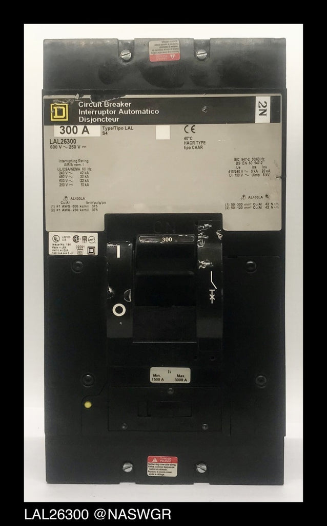 Square D LAL26300 Molded Case Circuit Breaker ~ 300 Amp