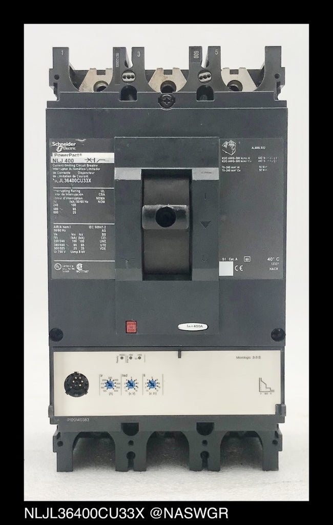 Schneider Electric NLJL36400CU33X Molded Case Circuit Breaker ~ 400 Amp