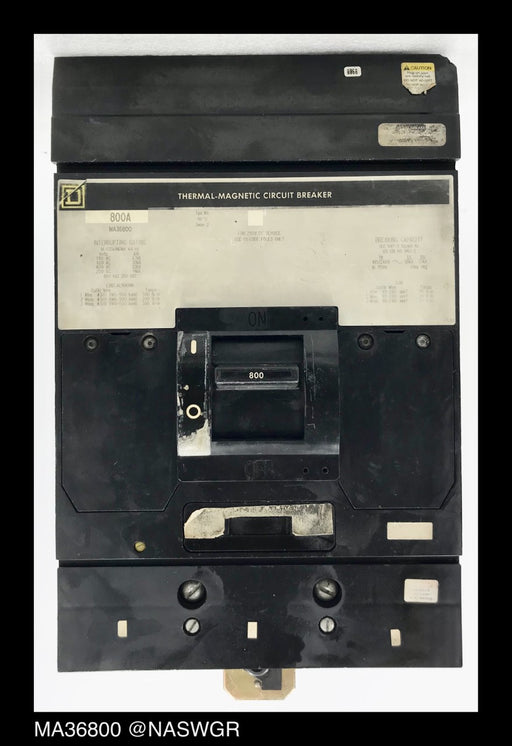 Square D MA36800 Molded Case Circuit Breaker ~ 800 Amp