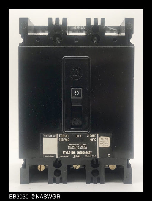 Westinghouse EB3030 Molded Case Circuit Breaker - 30 Amp - Shelf Surplus
