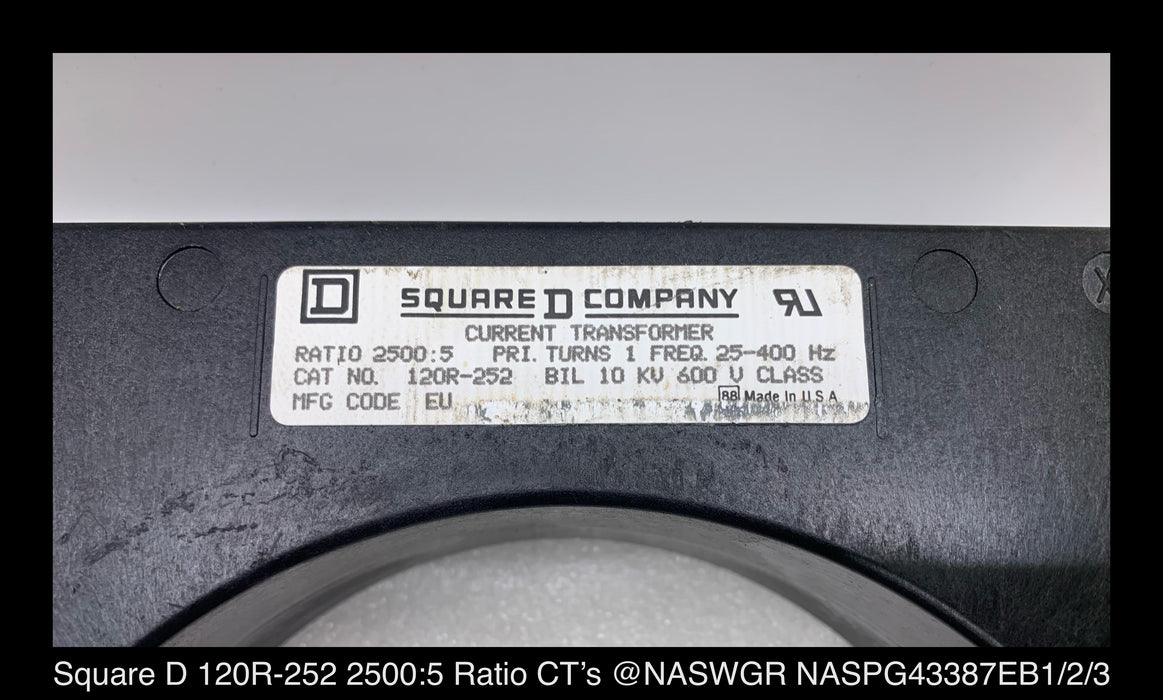 Square D 120R-252 Current Transformer - 2500:5 Amp
