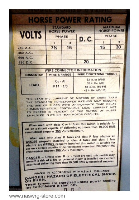 V7E2233LR ~ ITE / Gould V7E2233LR Vacu-Break Switch ~ 200 Amps