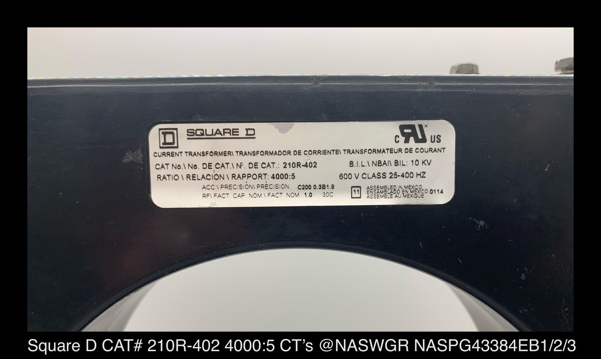 Square D 210R-402 Current Transformer - 4000:5 Amp